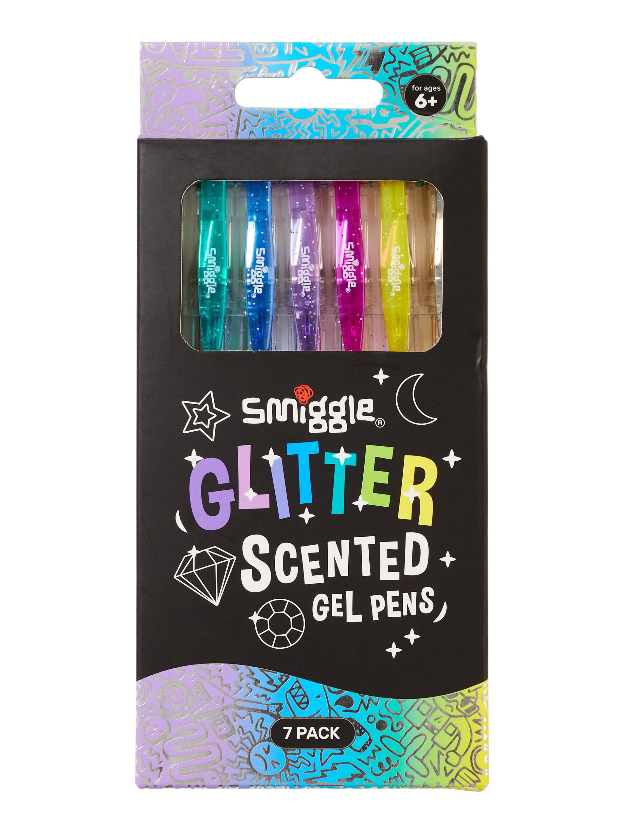 Glitter Scented Gel Pens Pack X7 smiggle