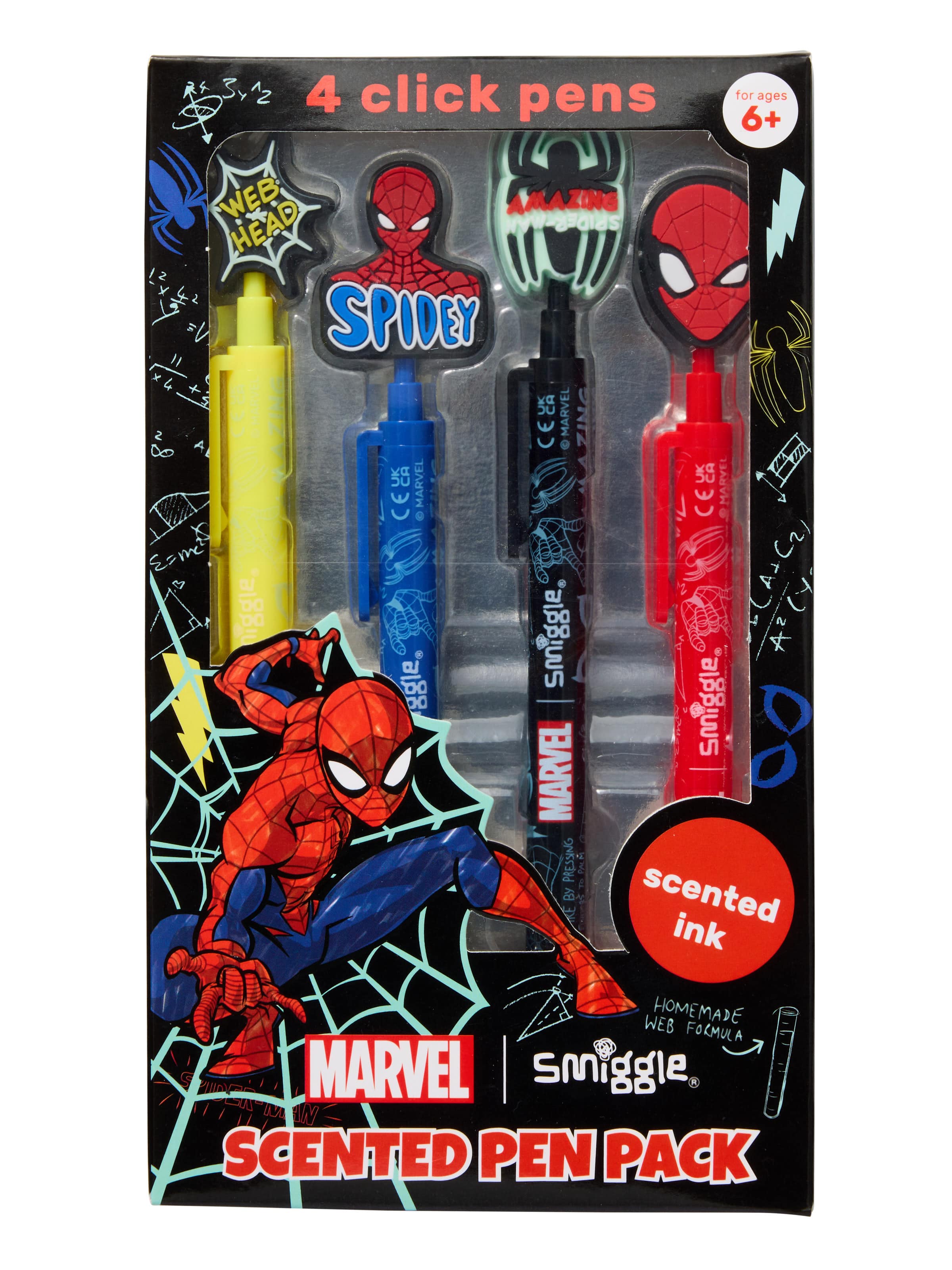 Spider-Man Pen Pack X 4 - smiggle