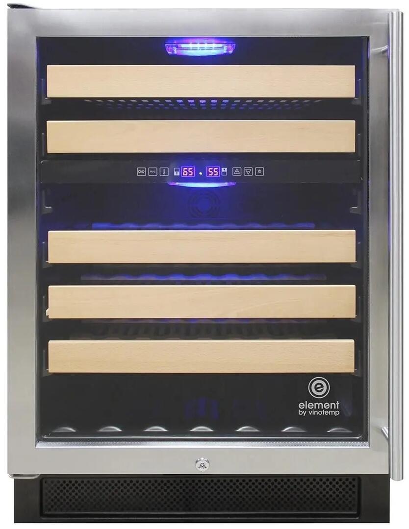 Element by Vinotemp EL-46WCST-L 24 Connoisseur Series Wine Cooler 5.3 cu. ft.