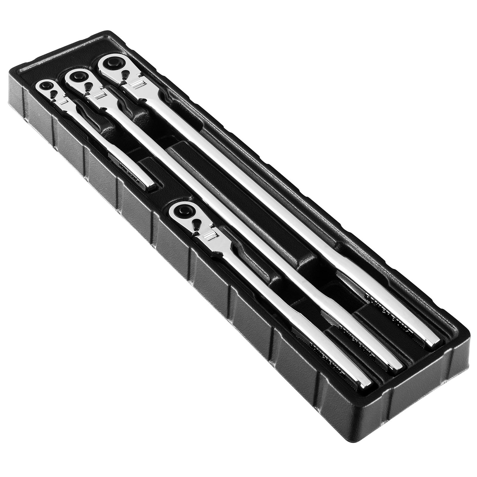 Powerbuilt 4pc. 72-Tooth Pro Tech Long Reach Flex Head Ratchets