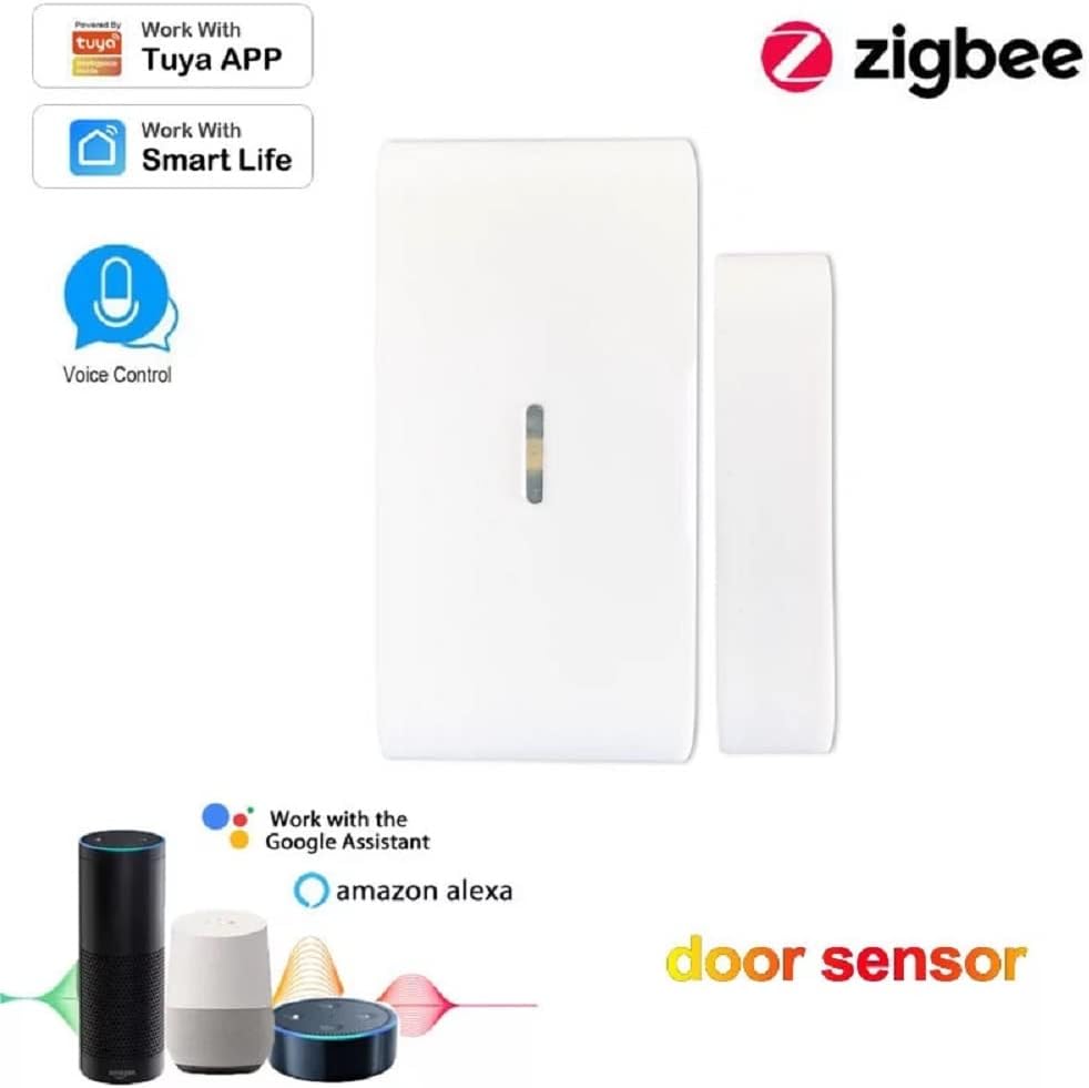 Generic MHCOZY Smart Wireless Door and Window Sensor, Zigbee Contact Sensor for Alarm System and Home Automation,Hub Required,Compatibl