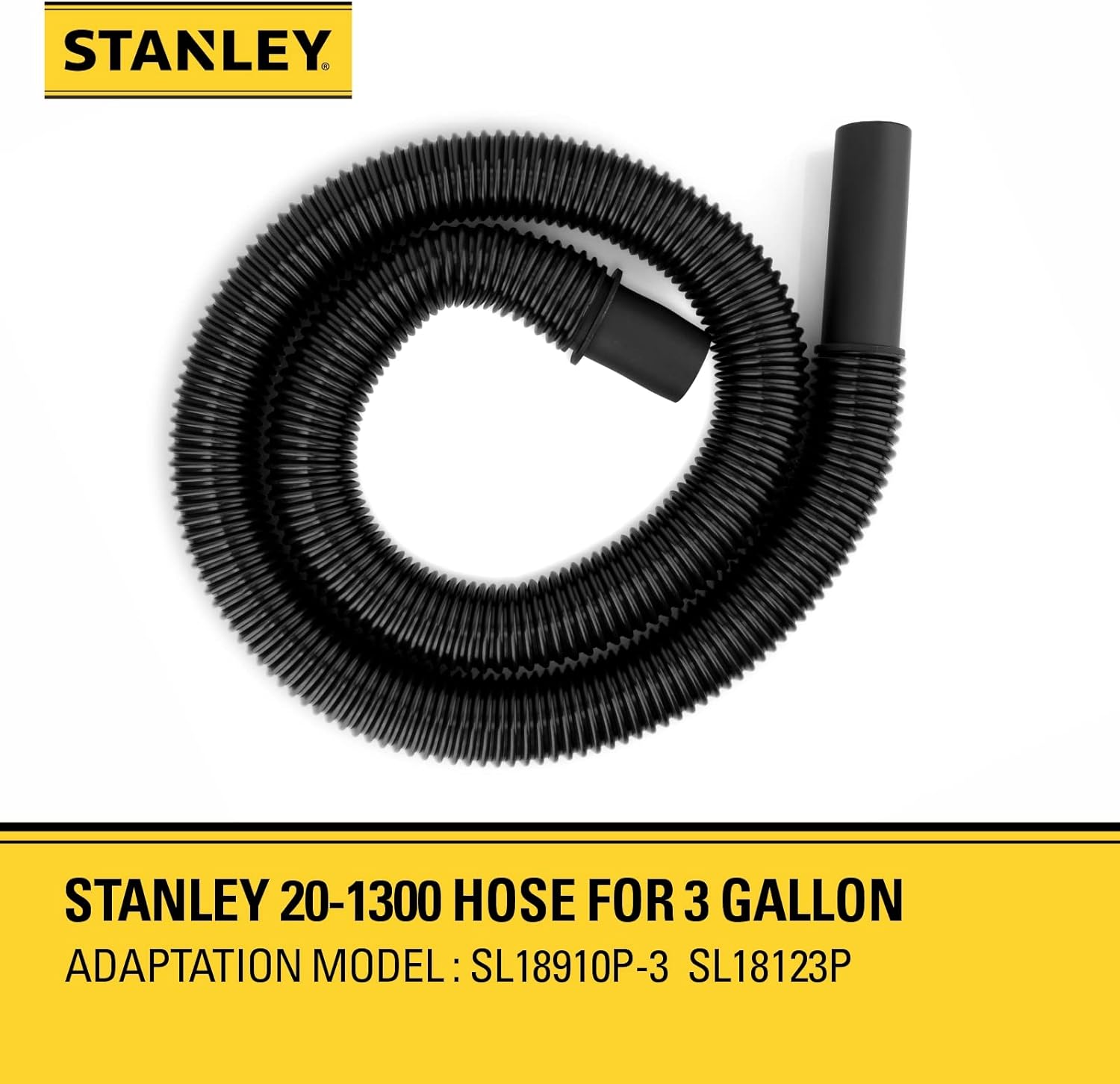Stanley 20-1300 4-Foot Wet and Dry Vacuum Hose Black