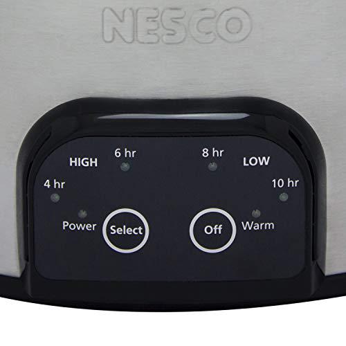 nesco dsc-6-25, digital slow cooker, 6 quart, silver