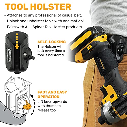 Spider Tool Holster Set - Improve The Way You Carry Your Power Drill, Driver, Multitool, Pneumatic, Multi-Tool and More on Your