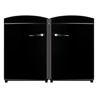 Equator ConServ 3.2 cu.ft. Frost Free Black Retro Convertible Refrigerator-Freezer Set