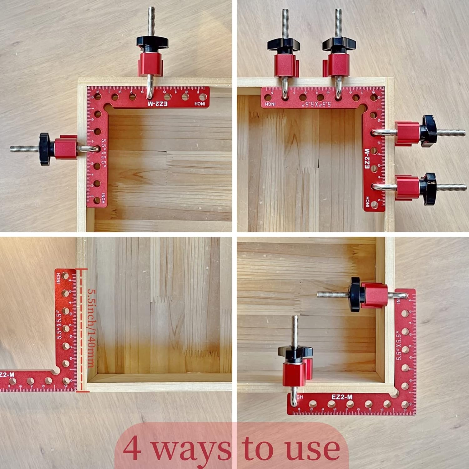 EZ2-M Clamping Square Woodworking Tools 90 Degree Clamp Positioning Square 5.5