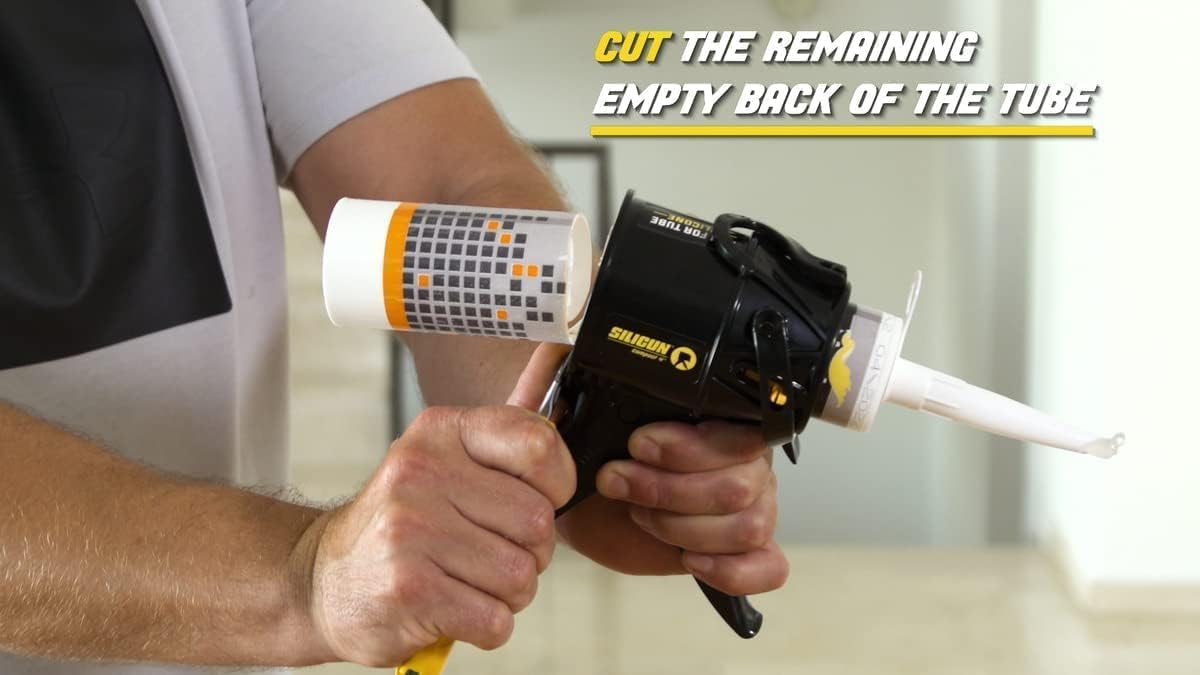 SILIGUN Compact Caulk Gun with Caulking Tools &a;#226;&a;#128;&a;#147; 10 Oz Caulk Gun with No Rod &a;#226;&a;#128;&a;#147;