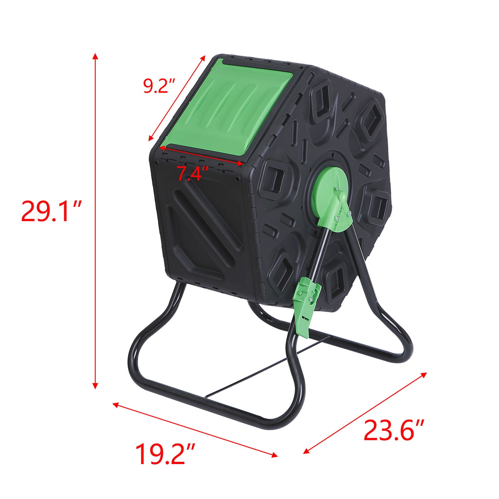 GCP Products Compact Single Chamber Outdoor Garden Compost Bin Heavy Duty 18.5 Gallons