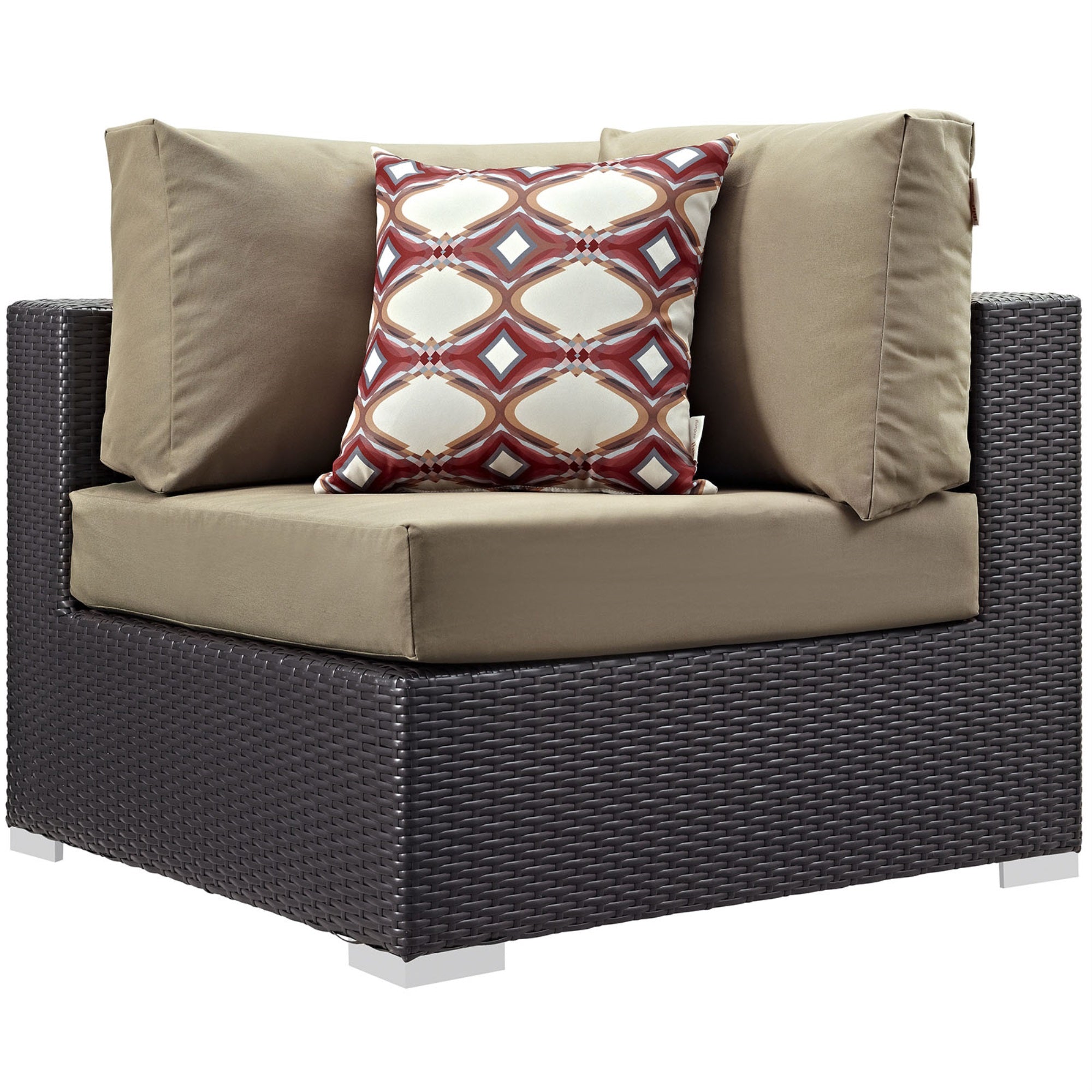 Ergode Convene 8 Piece Outdoor Patio Sectional Set - Espresso Mocha