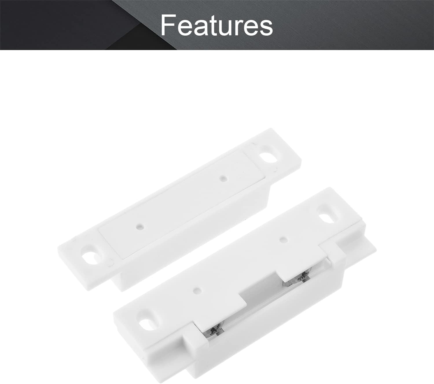 Fielect 5pcs MC-31 Surface Mount Wired N.O. Door Contact Sensor Alarm Magnetic Reed Switch White