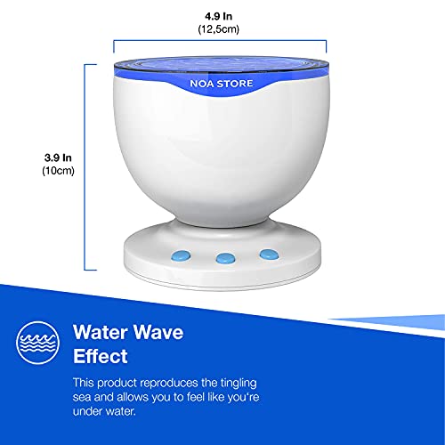 Noa Store Calming Autism Sensory LED Light Projector Toy Relax Blue Night Music Projection