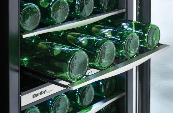 Danby DWC040A3BSSDD 20 inch Stainless Steel Dual Zone Wine Cooler|38 Bottle Cap|4 cu. ft. Capacity|UV Protected Tempered Glass Door