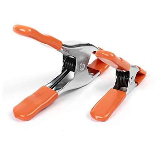 PONY Heavy Duty Metal Spring Clamps Set 2-inch, 1-inch Jaw Open, with Protective Handles and Tips, 10-piece