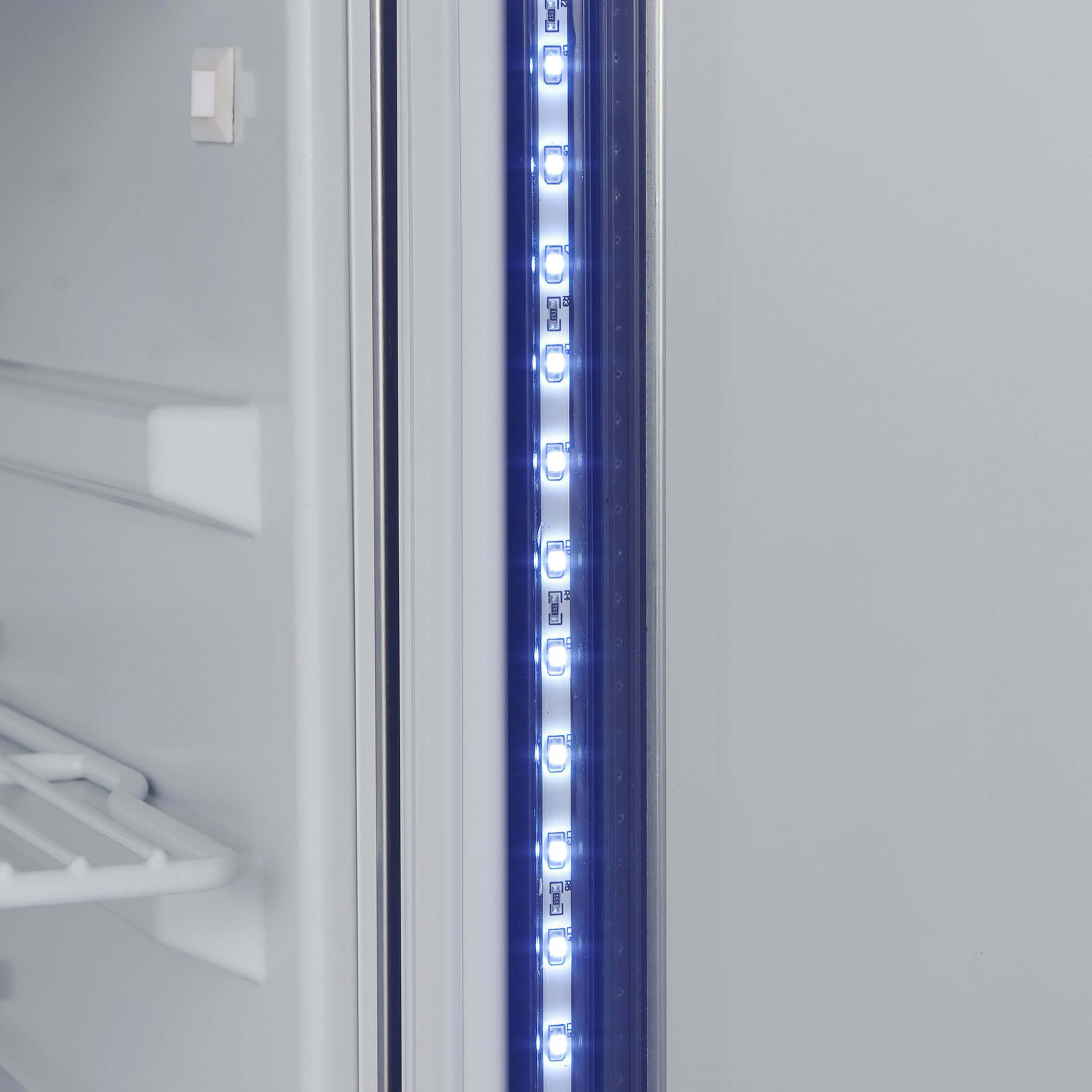 Whynter Freestanding 10.6 cu. ft. Stainless Steel Commercial Beverage Merchandiser with Superlit Door and Lock -White
