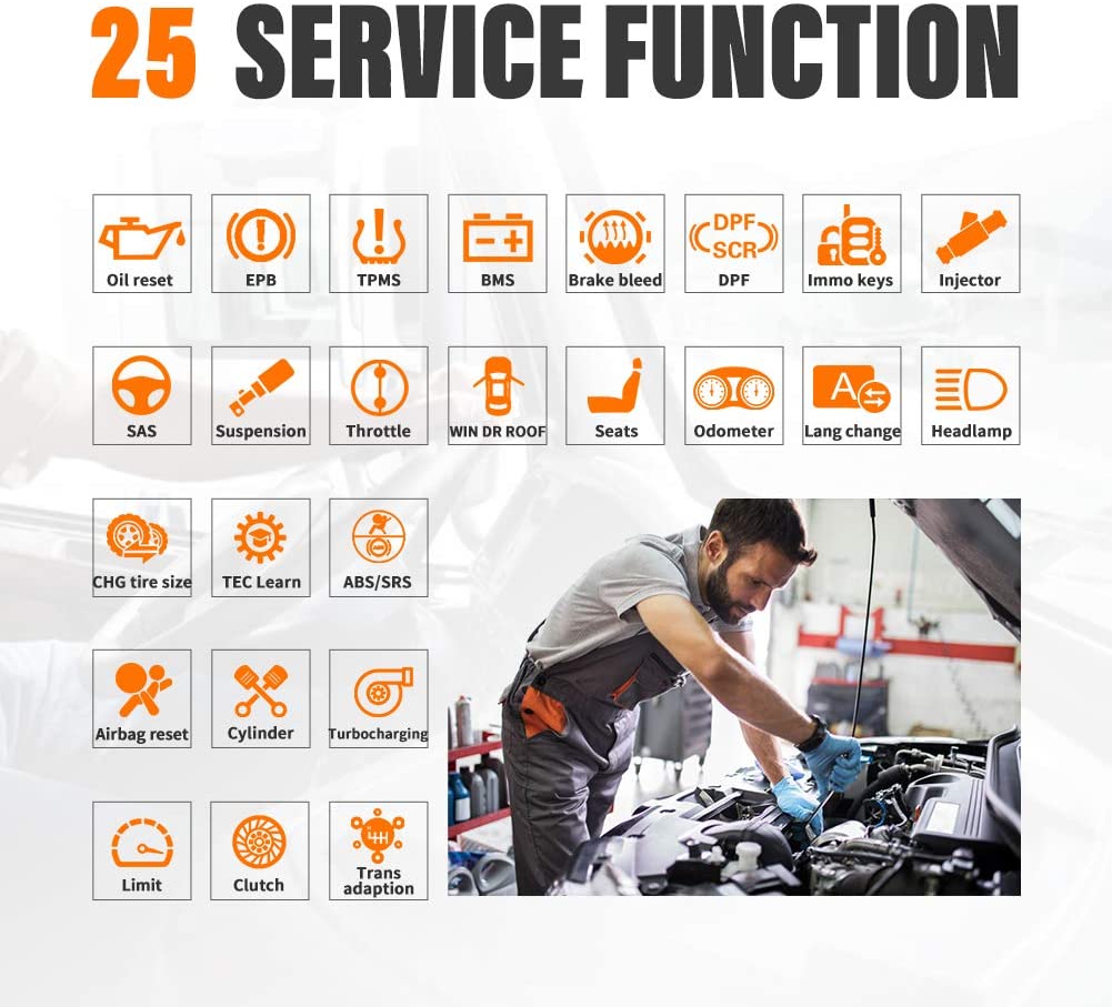 Autel Maxisys MS908CV Commercial Heavy Duty Automotive Diagnostic Tool With J-2534 ECU Programming BT, WiFi Connection