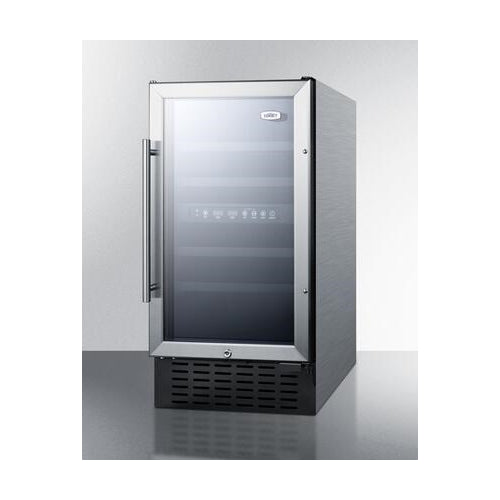Summit SWC182ZCSS 18 Dual Zone Built-In Wine Cellar 28 Bottle in Stainless Steel