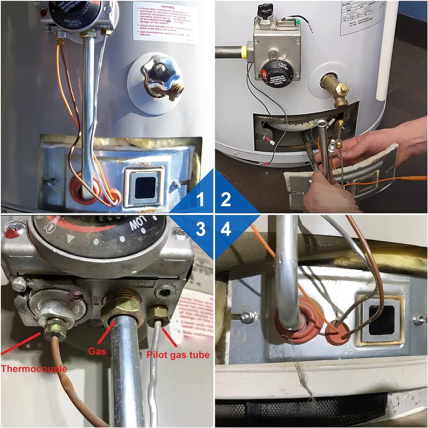 KILILIUN 9003542 NAT Gas Pilot Assembly Upgraded,190-Degree CPilot for 100109295, 9003542005, 18324-190 Water Heater Pilot Assembly Comp