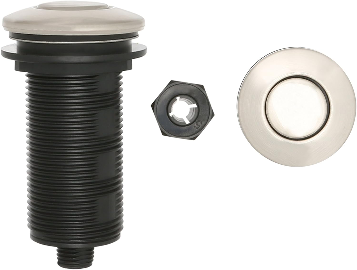 Essential Values Garbage Disposal Air Switch, DUAL OUTLET Sink Top/Counter Top Waste Disposal On/Off Switch For Insinkerator, Waste King Garbage