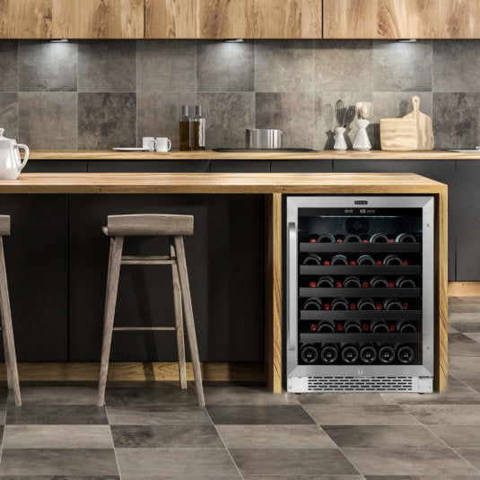 Whynter BWR-408SB 24 inch Built-In 46 Bottle Undercounter Stainless Steel Wine Refrigerator Reversible Door Digital Control
