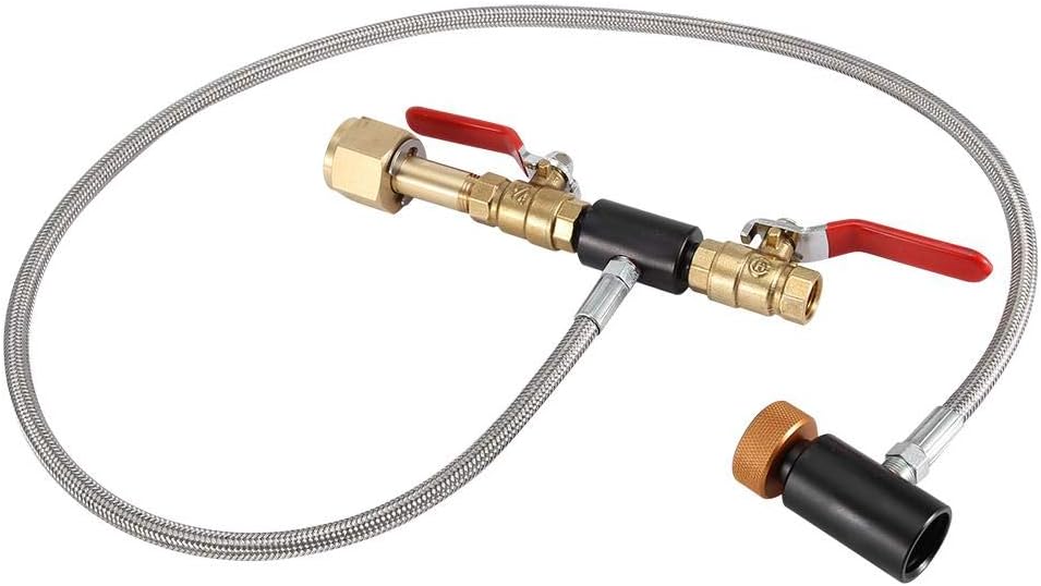 Generic Jeffergarden G1/2 CO2 Cylinder Refill Adapter with Hose for Filling Sodastream Tank(36 inch)
