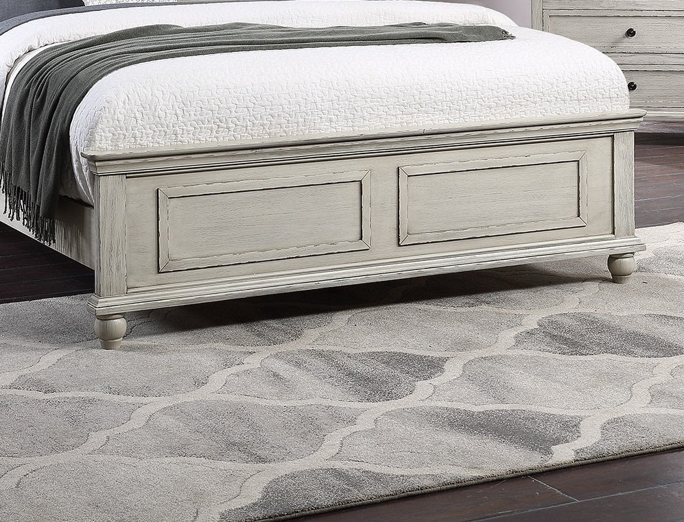 Esofastore Transitional Style Bedroom White Finish 4pc Bedroom Set Queen Size Bed Dresser Mirror Nightstand Furniture