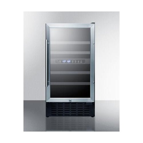 Summit SWC182ZCSS 18 Dual Zone Built-In Wine Cellar 28 Bottle in Stainless Steel