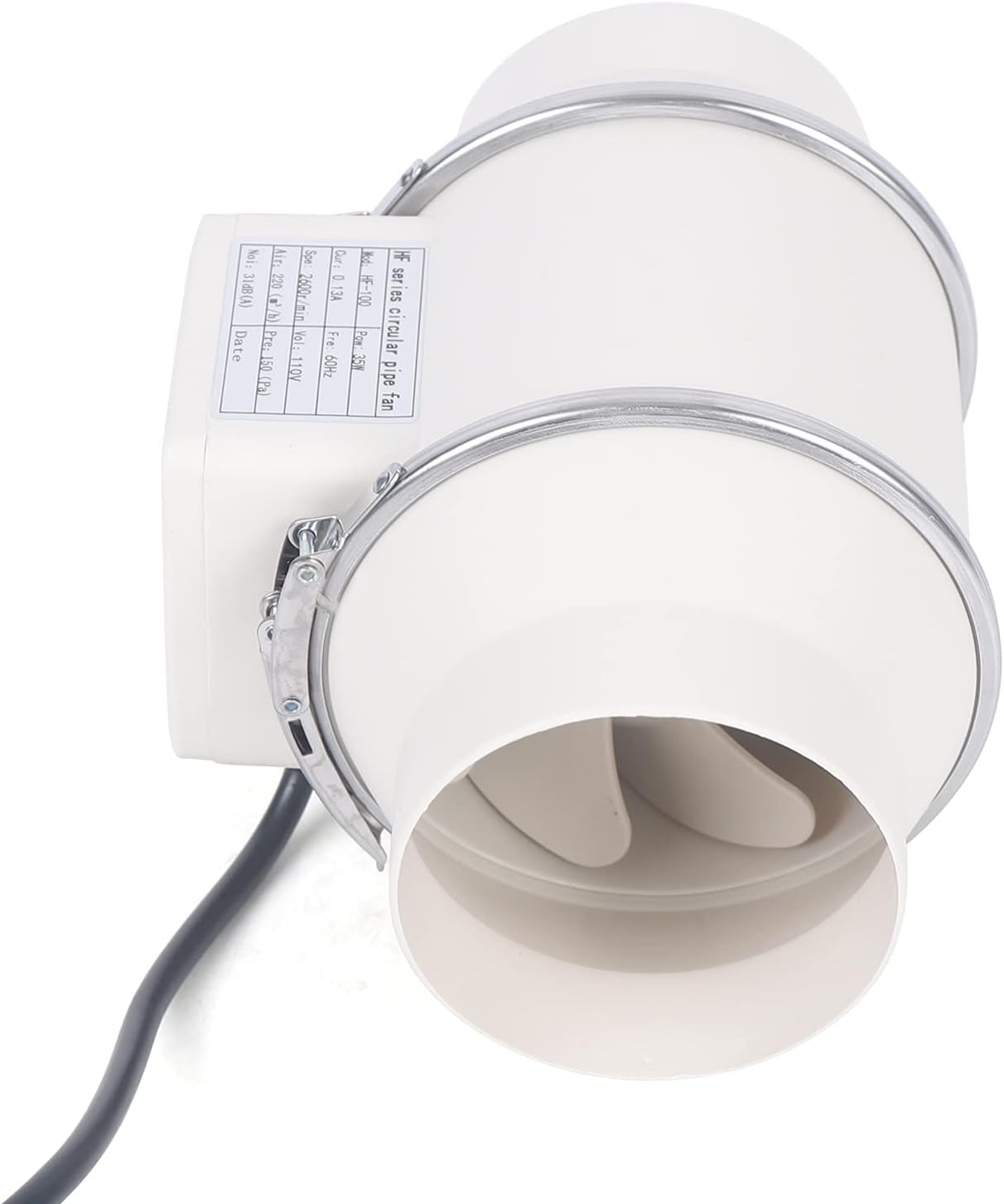 SUNQUO Gdrasuya10 3.7 Inch Duct Fan HF-100P Duct Ventilation Exhaust Fan 9.5cm Fan Blower 150Pa 2600 r/min Home Kitchen Ventilation Pi