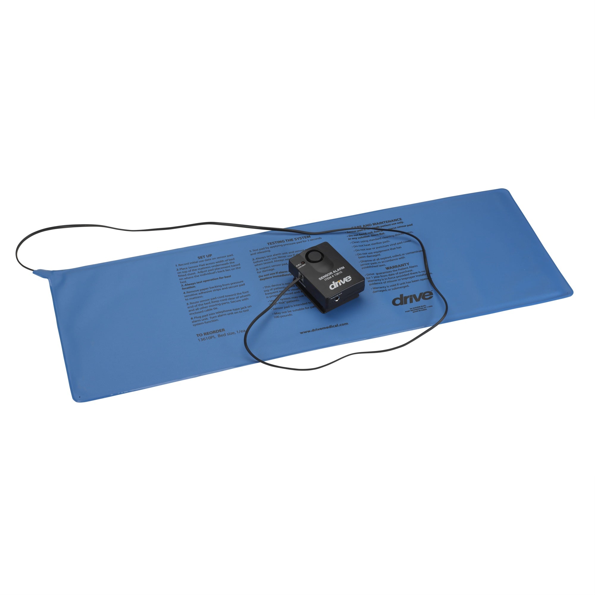 Drive DeVilbiss Healthcare Pressure Sensitive Bed Chair Patient Alarm, 11