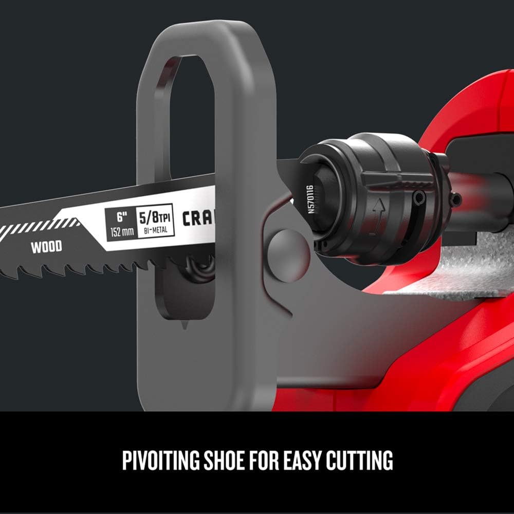 CRAFTSMAN V20 Reciprocating Saw, Cordless, Tool Only (CMCS300B) , Red