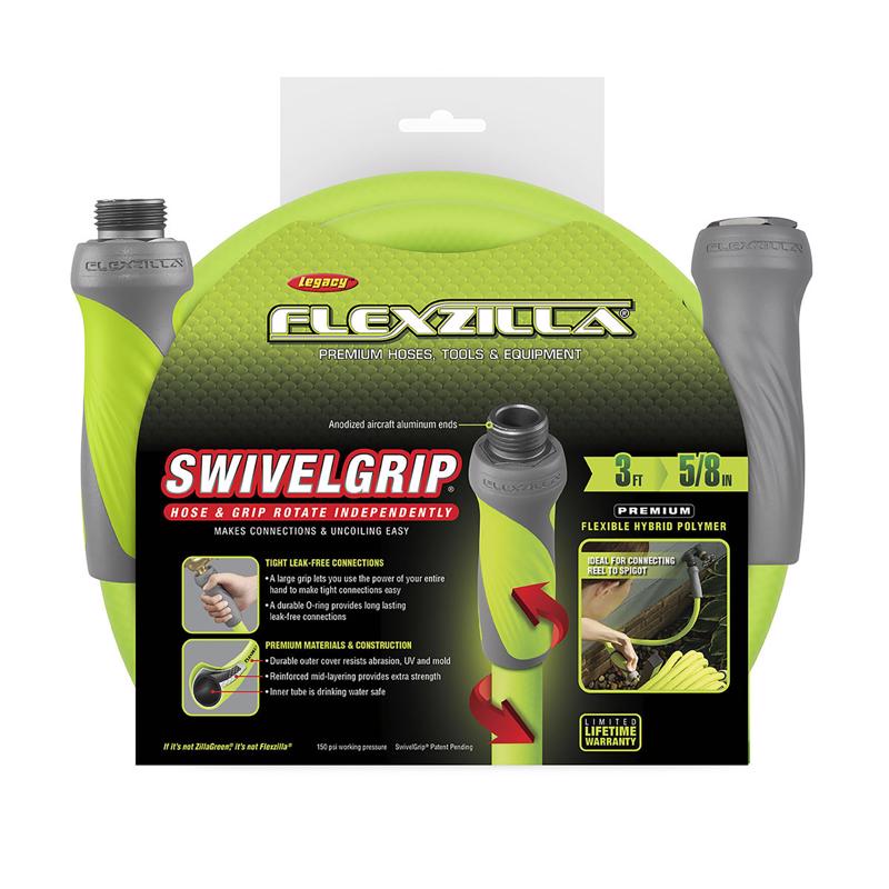 Legacy Flexzilla SwivelGrip 5/8 in. D X 3 ft. L Garden Hose