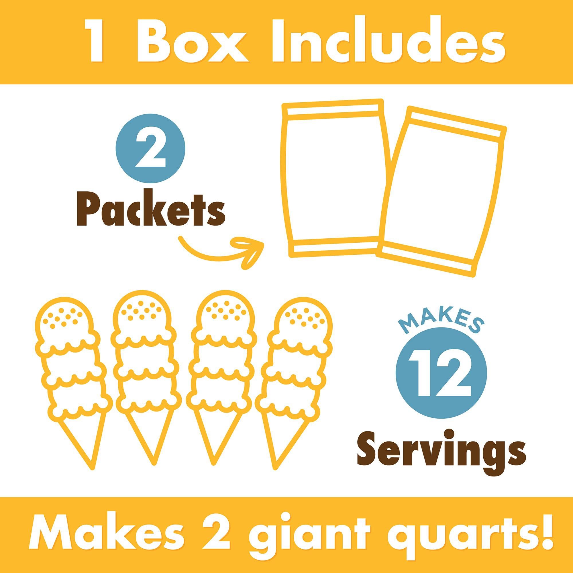 Triple Scoop premium chocolate ice cream starter mix for ice cream maker. simple, easy, delicious. from gourmet mix to maker in 5 minutes.