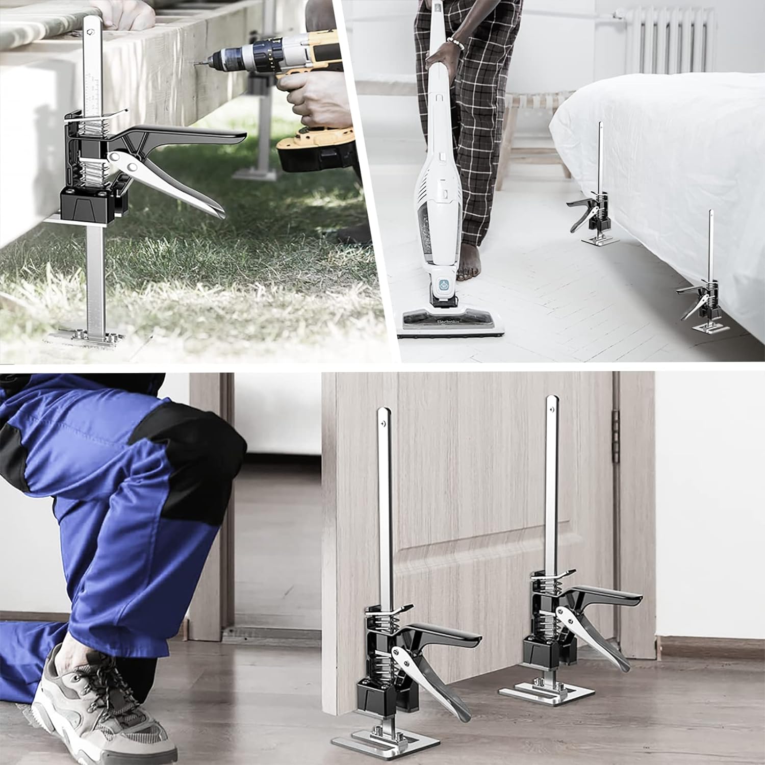 DQZE Labor Saving Arm Jack, 15.5-inch Portable Multifunctional Furniture Jacks, Load-Bearing 440 lb, Lever Arm Lifter for Installing