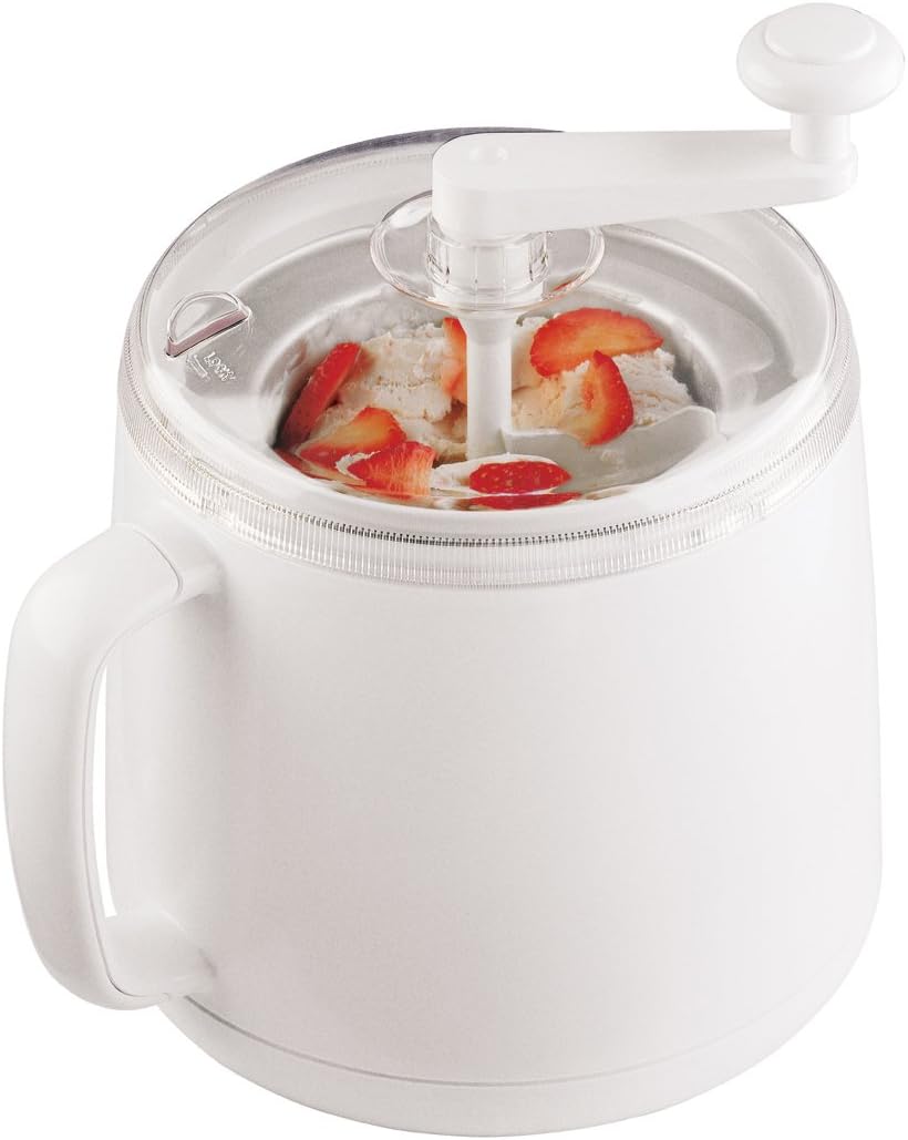 Browne &a; Co. Donvier 837450 Manual Ice Cream Maker, 1-Quart, White