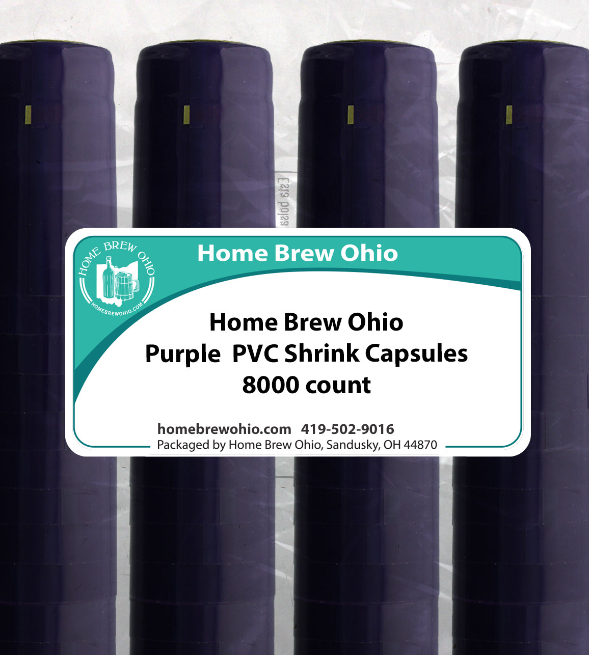 HOME BREW OHIO HOMEBREWOHIO.COM Home Brew Ohio Purple PVC Shrink Capsules 8000 count