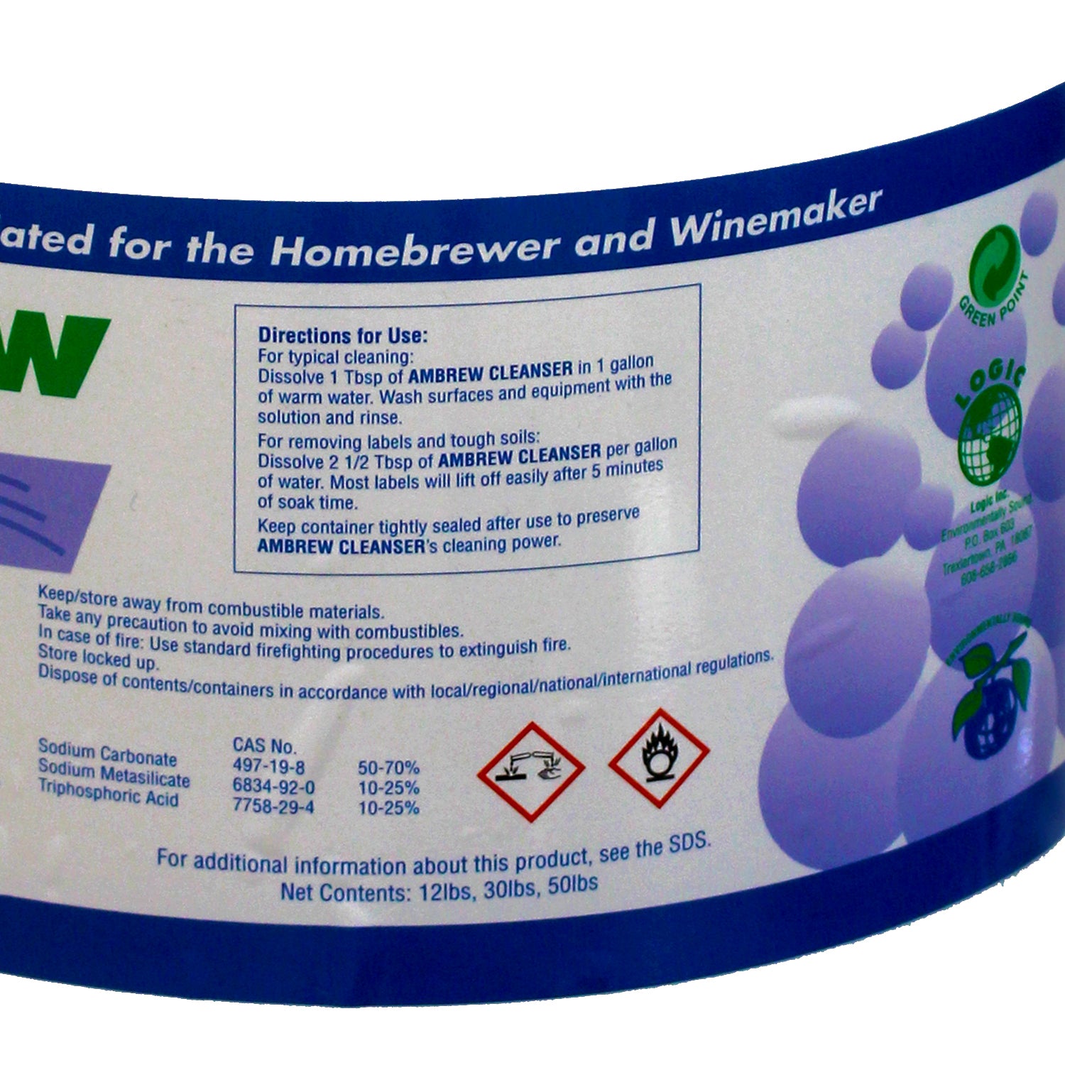 LD Carlson Ambrew Cleanser 50 Lb Bucket