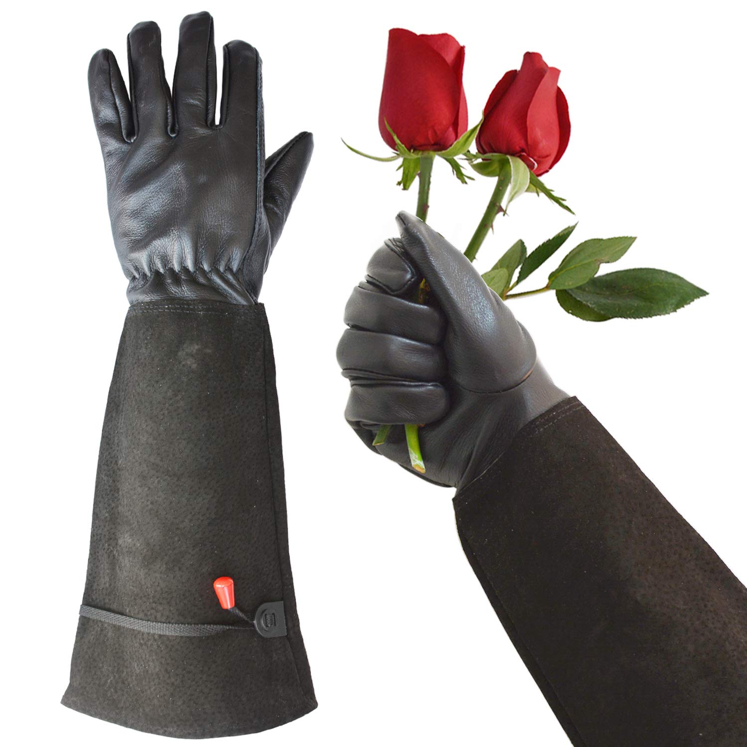 Glosav Gardening Gloves, Professional Puncture Proof Gloves For Rose Pruning Cactus Trimming, Long Leather Garden Gloves Gifts F
