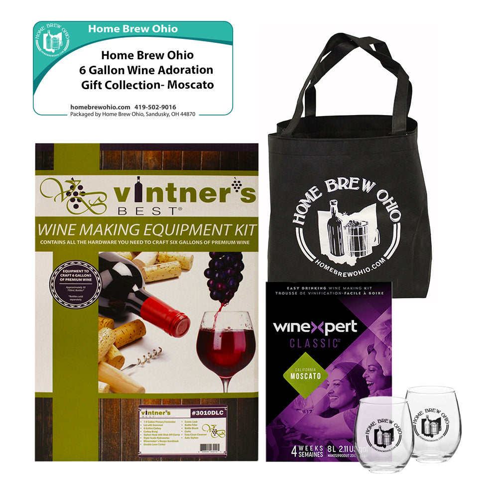 HOME BREW OHIO HOMEBREWOHIO.COM 6 Gallon Wine Adoration Gift Collection - Moscato Wine Kit