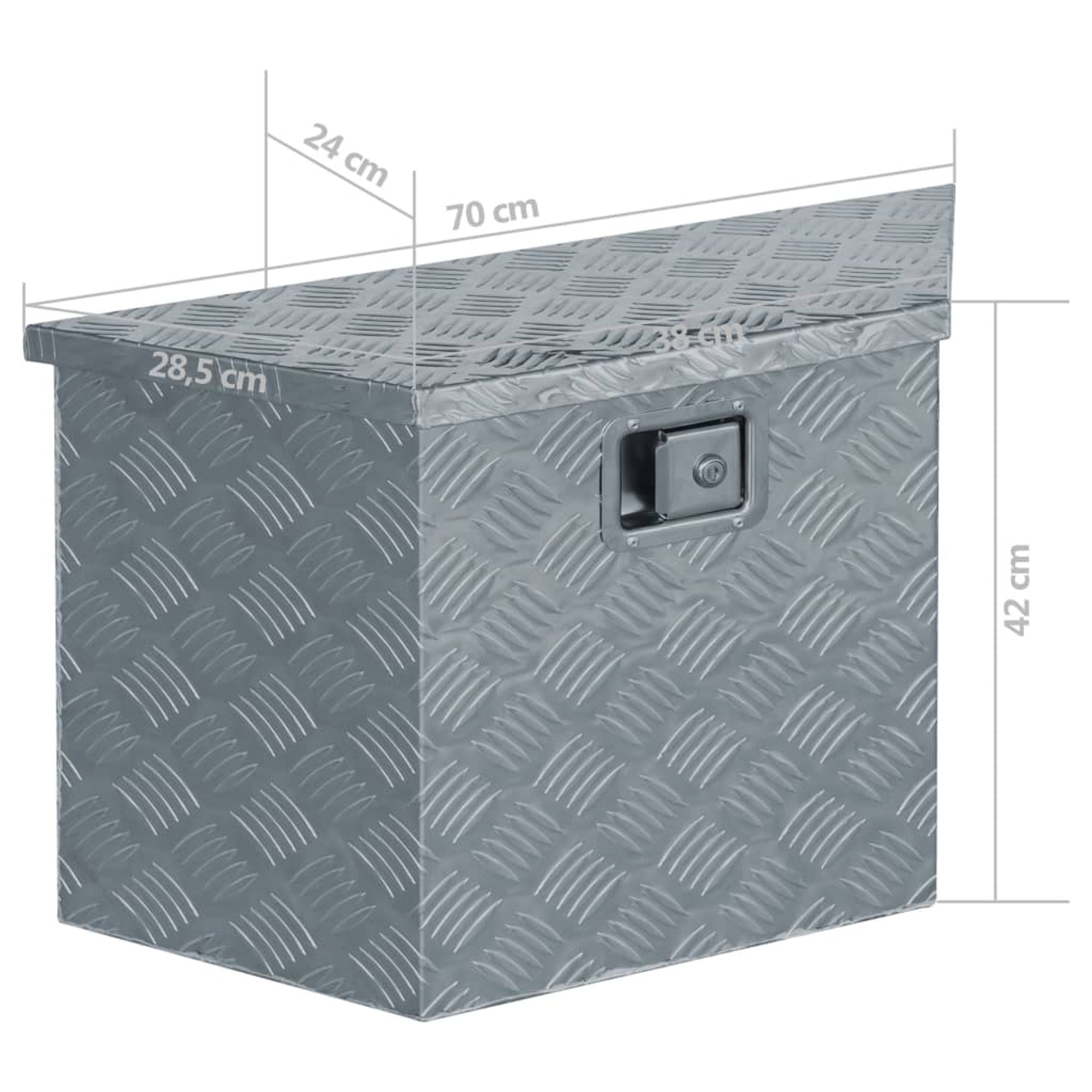 vidaXL Aluminum Box 27.6