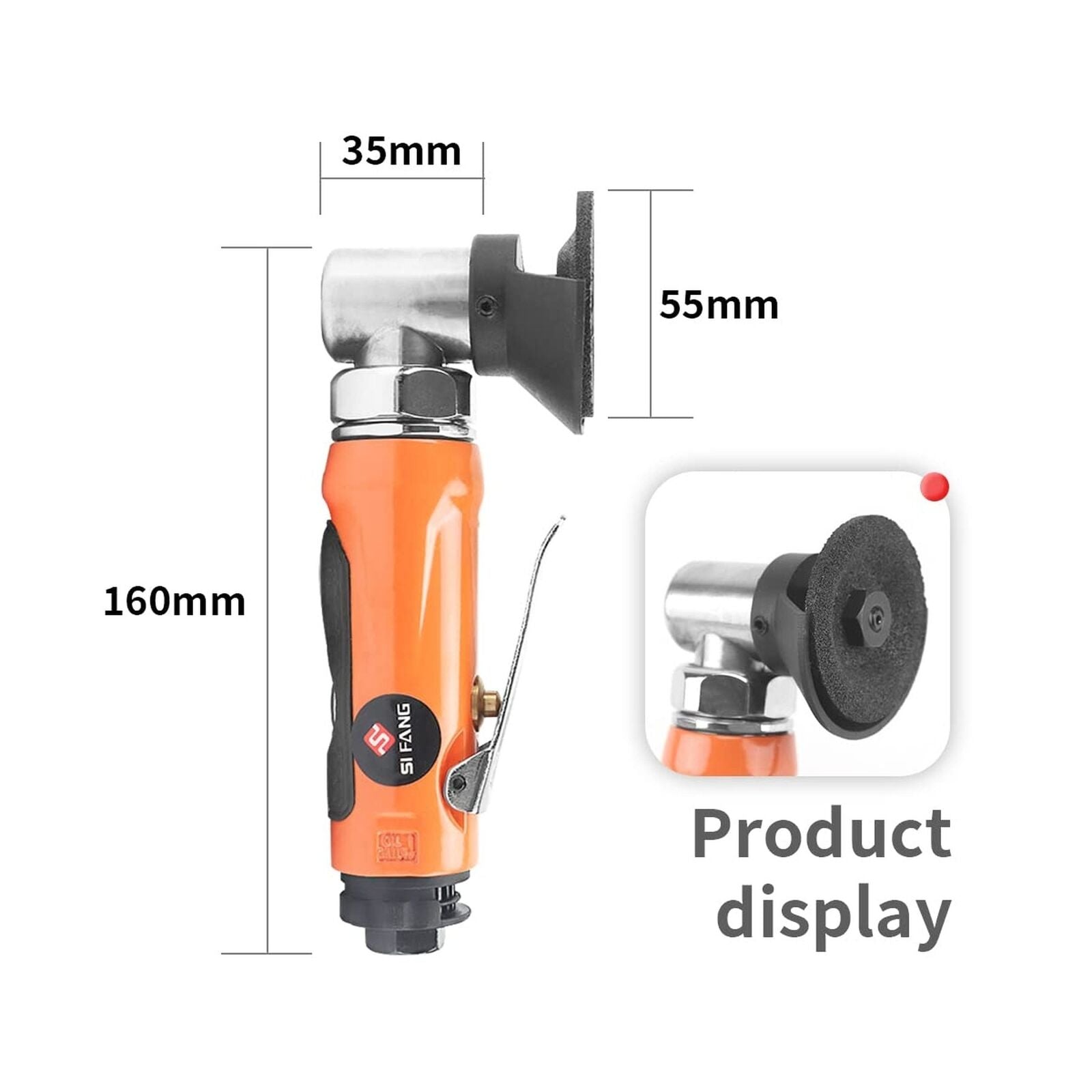 GCP Products Pneumatic 2-Inch Mini Air Angle Grinder Cut Off Tool Mini Wheel Grind...