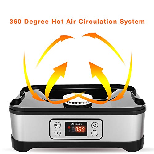 COOCHEER Food Dehydrator Machine, Digital Timer and Temperature Control, 8 Trays - For Beef Jerky Preserving Wild Food and Fruit Vegetabl