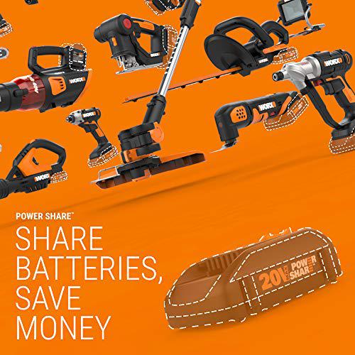 worx wx822l.9 20v power share cordless detail sander (tool only)
