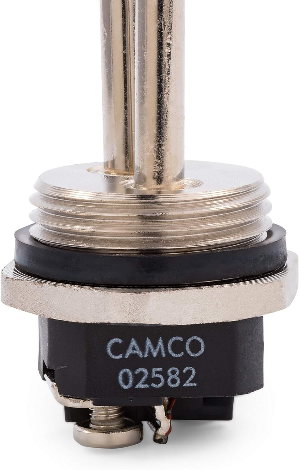 Camco 02583 4500W 240V Screw-In Foldback Water Heater Element - Low Watt Density, Silver / Pewter