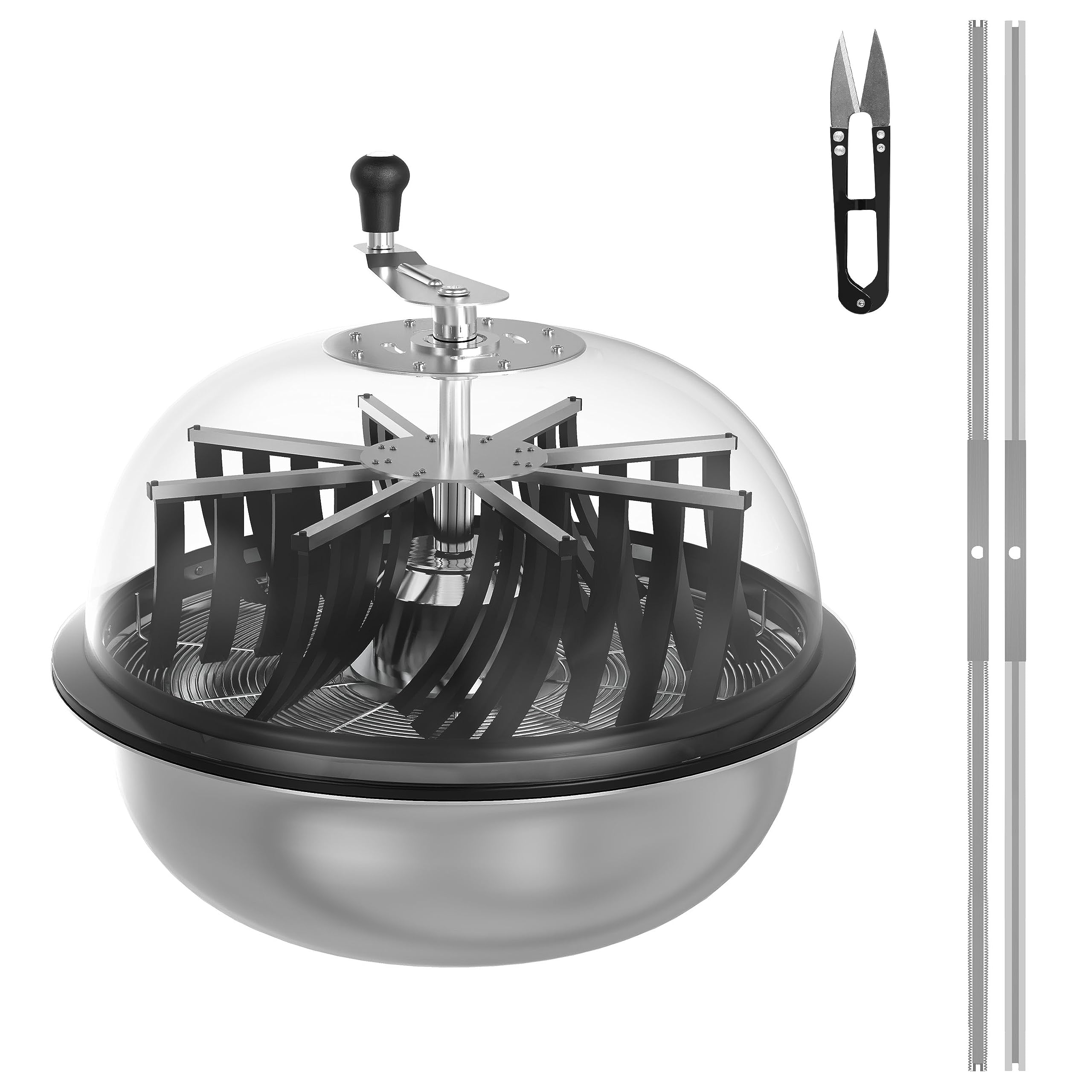 iPower 19-Inch Bud Leaf Bowl Trimmer Machine Twisted Spin Cut for Plant and Flower with Upgraded Sharp Gears, Scissors Included,