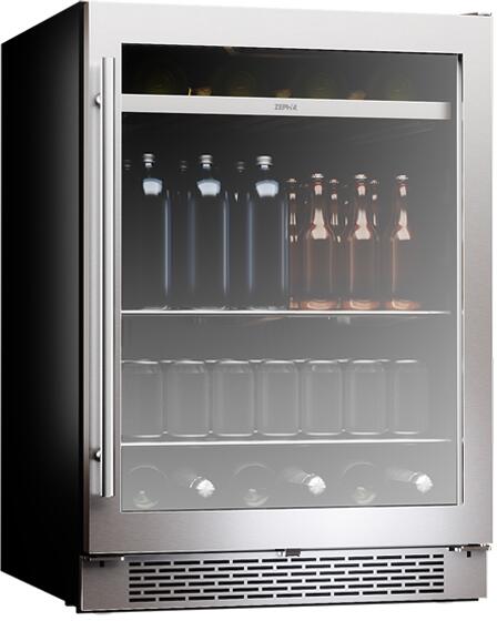 Zephyr PRB24C01BG 24 inch  Presrv Single-Zone Stainless Steel Beverage Center|5.6 cu. ft. Capacity| Vibration Dampening System