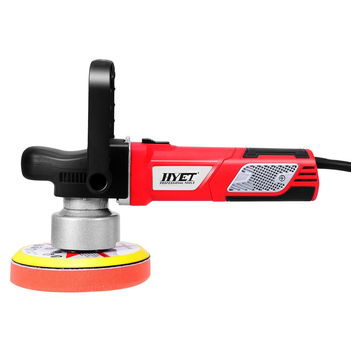 goplus random orbital polisher electrical sander variable speed dual-action grinder buffer kit for auto detail (6 inch)