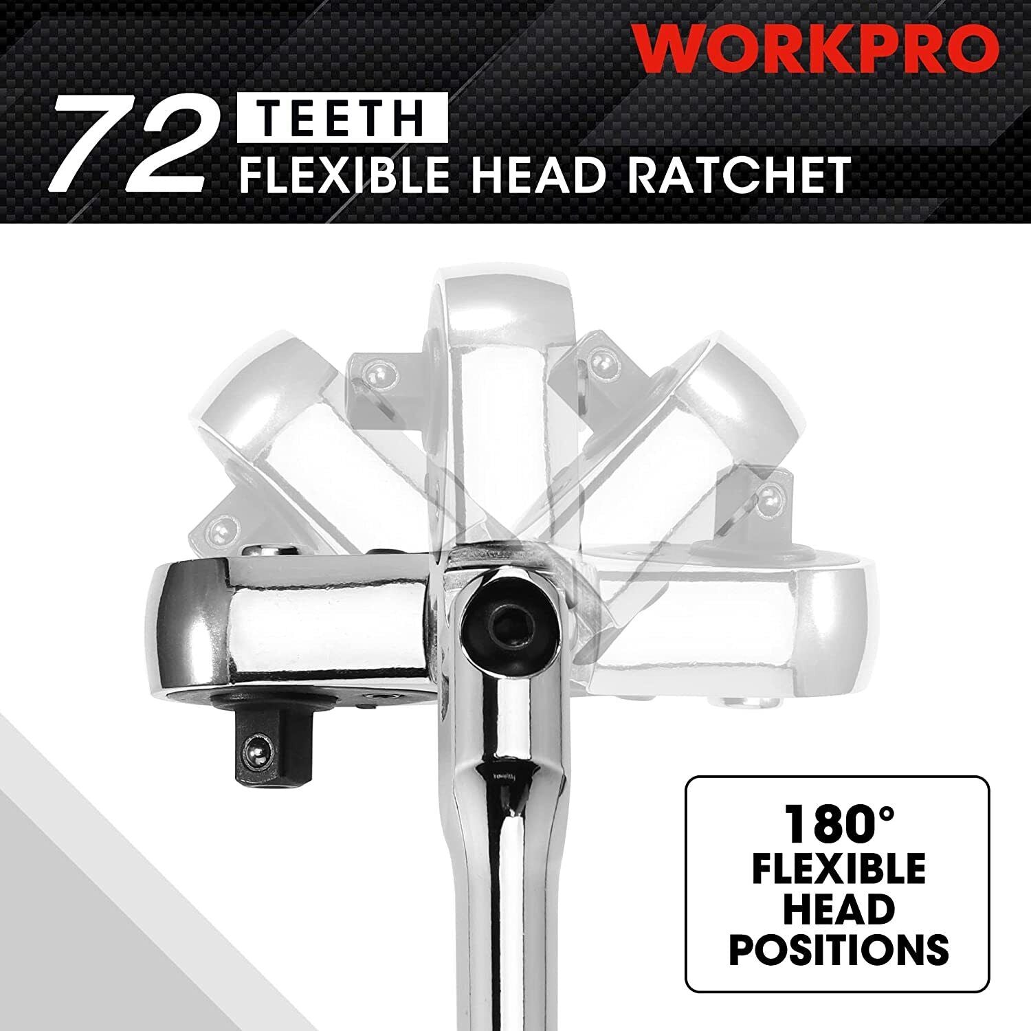 GCP Products 2Pc Flex Head Ratchet Set 1/4