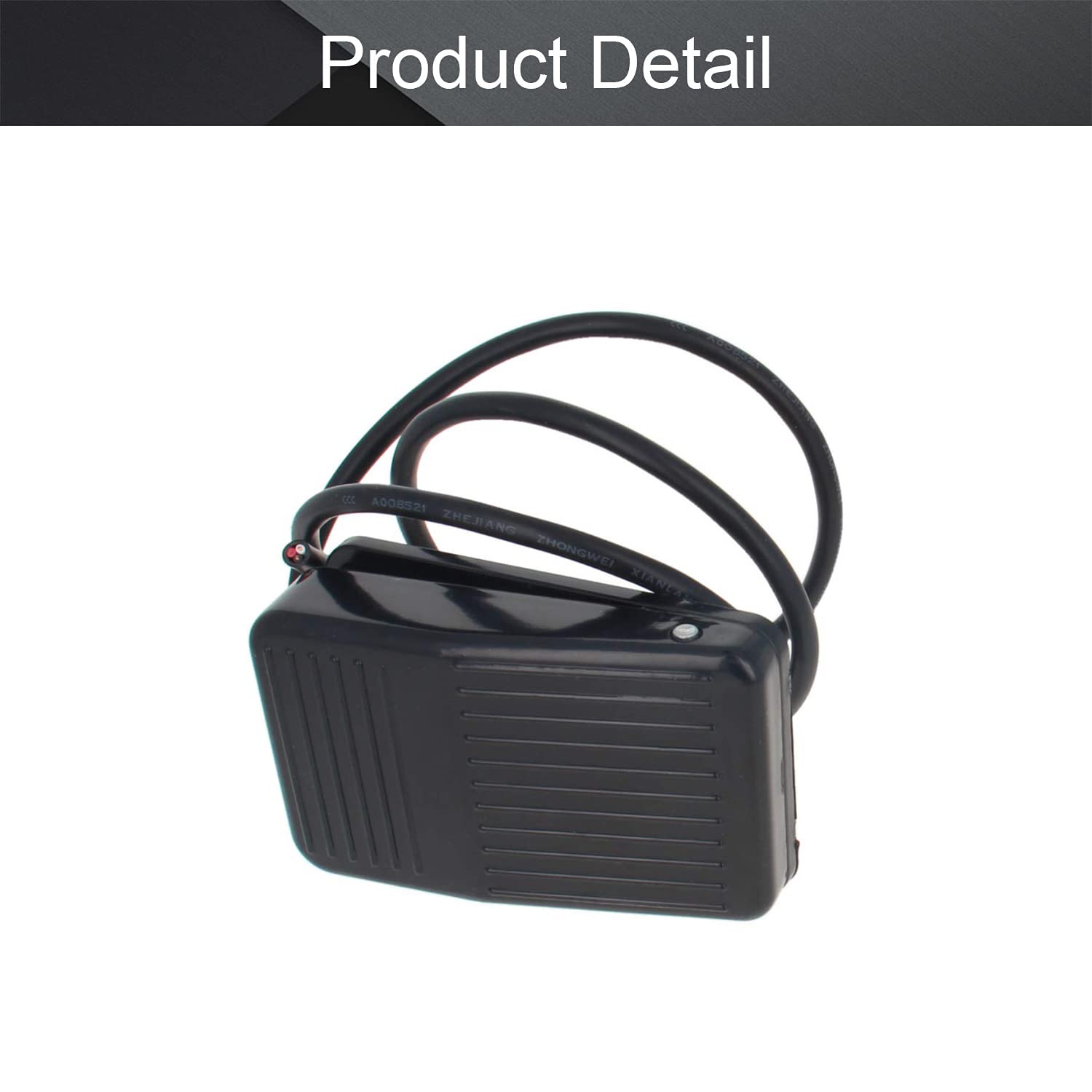 Generic Fielect Foot Pedal Switch Plastic Momentary Control Nonslip Foot Pedal Switch Self Reset Foot Pedal Controller NO NC 250V 10A T