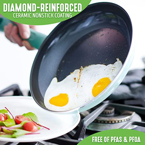 greenlife soft grip diamond healthy ceramic nonstick, 10