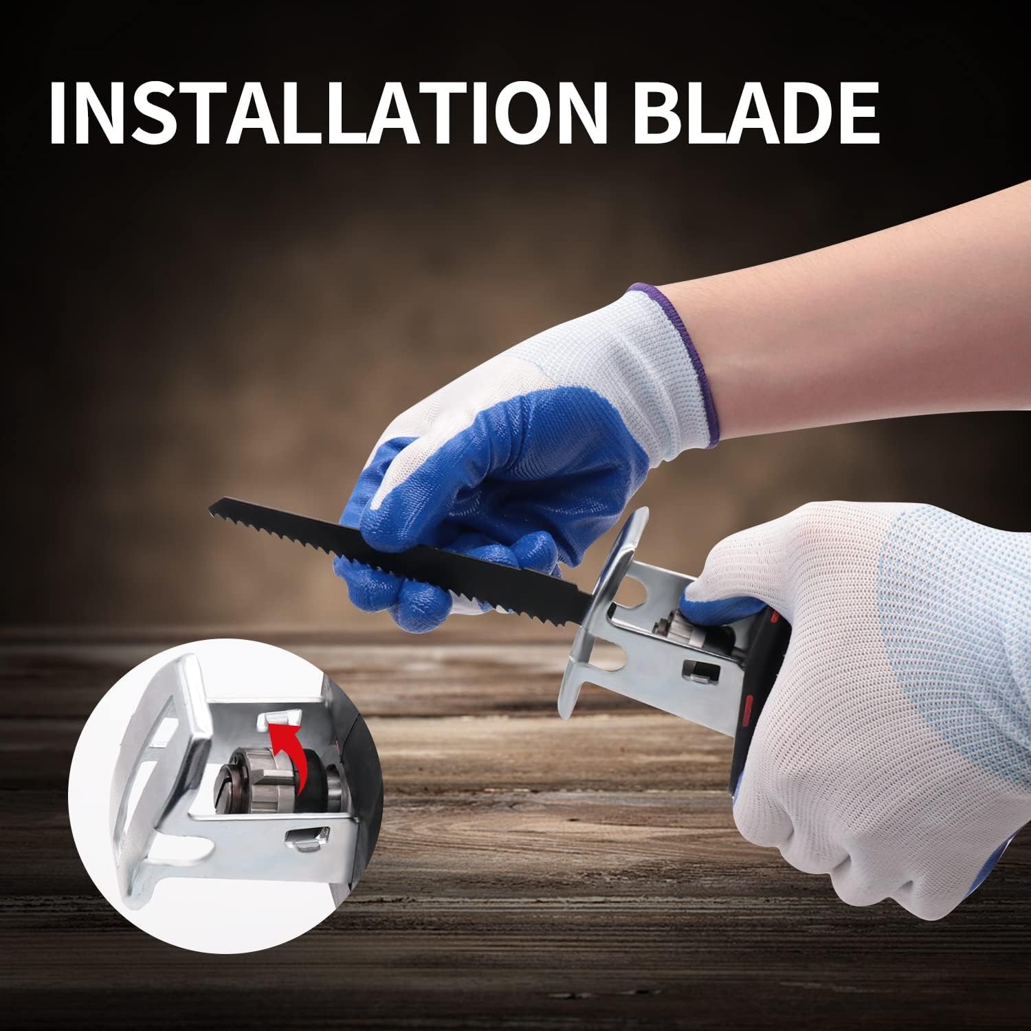 GardenJoy Reciprocating Saw, 21V Cordless Power Reciprocating Saw with 3.0Ah Battery