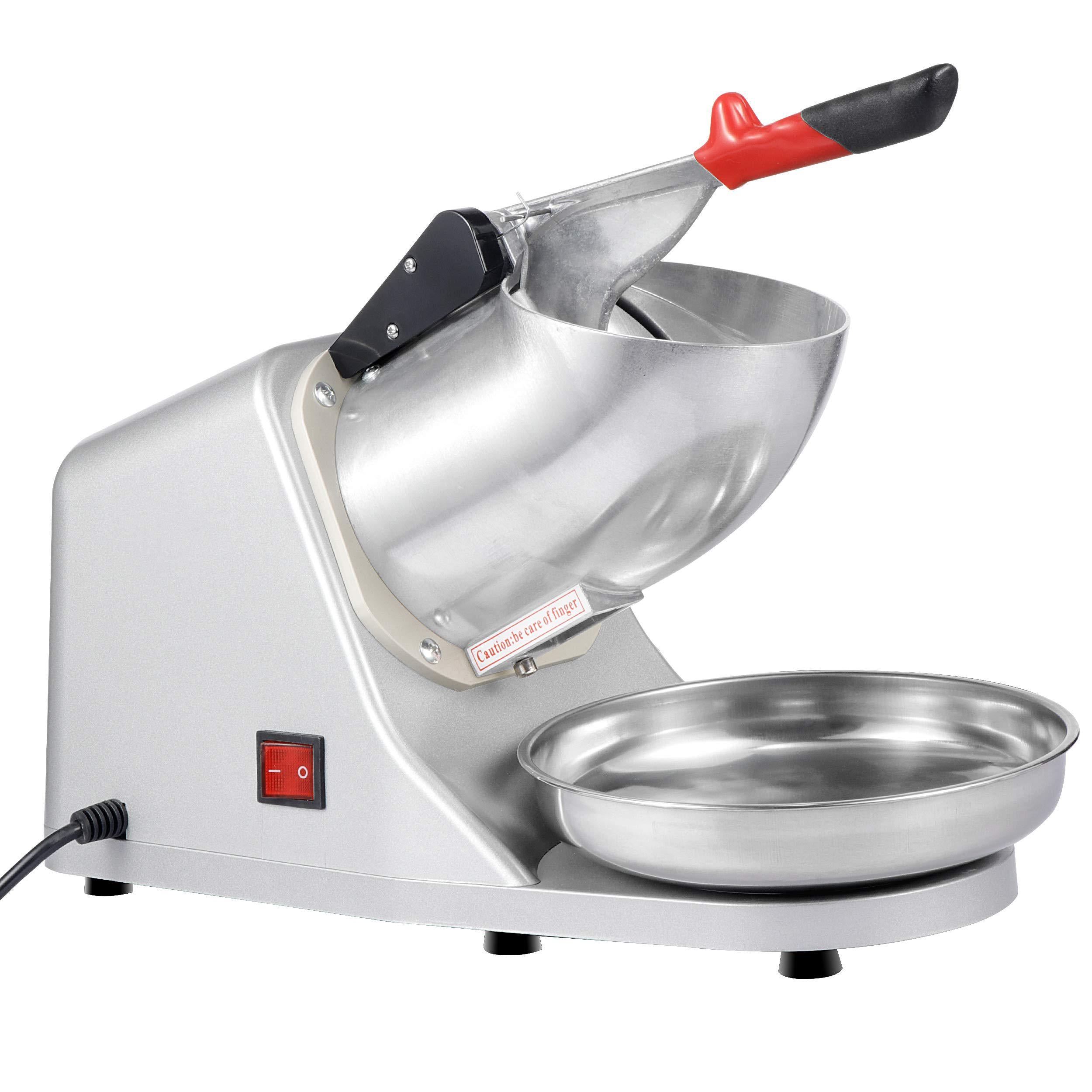 homgarden electric 143 lbs ice shaver machine snow cone maker stainless steel shaving crusher shaved ice for home and commerc